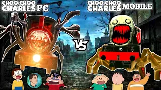 Choo Choo Charles PC vs Choo Choo Charles Mobile With Nobita Shinchan & Friends