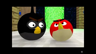 Baldi basics vs angry birds vs knuckles (official) badly Minecraft animation