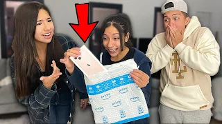 FAKE IPHONE 13 AMAZON PACKAGE PRANK ON LITTLE SISTER!📱