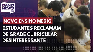 Novo Ensino Médio: estudantes reclamam de grade curricular desinteressante