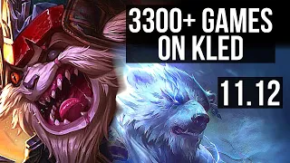 KLED vs VOLIBEAR (TOP) | 3.9M mastery, 3300+ games, 2/2/9 | KR Diamond | v11.12