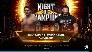 Can Zilla Fatu Beat Roman Reigns Night Of Champions Full match