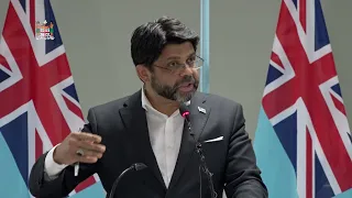 Fijian Attorney-General and Minister for Economy briefs the media on COVID-19