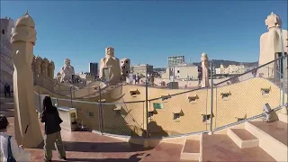 BARCELONA, CASA MILA- LA PEDRERA  part  2  (loft and roof terrace)