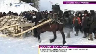 Время новостей. В деревне Гам Ижемского района прошли конные соревнования. 26 февраля 2014