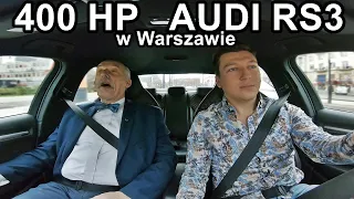 Reakcja na przyspieszenie: Janusz Korwin-Mikke w Audi RS3!
