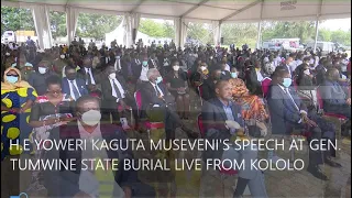 H.E Yoweri Kaguta Museveni's Speech at Gen.  Tumwine (0023)State Burial @ From Kololo