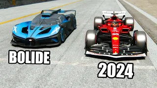 Ferrari F1 2024 vs Bugatti Bolide at Monza GP