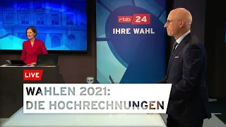 rbb-Wahlstudio | Die Wahlanalyse mit Zahlen und Reaktionen | LIVESTREAM