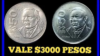 $50 pesos BENITO JUAREZ 1988 HASTA $3000 PESOS DISTINTAS VARIANTES