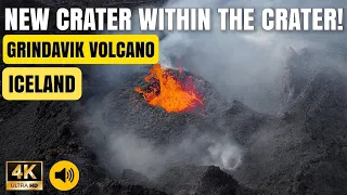 A Smaller Crater Formed Within The Crater! The Actual State Of The Volcano! Last Update! May 5, 2024