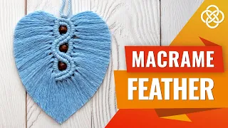 Macrame Feather With Beads | Macrame Feather DIY | Macrame Feather Tutorial