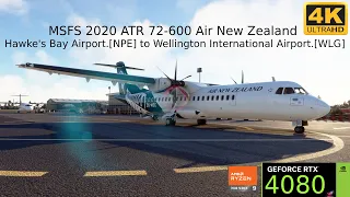 MSFS2020 ATR72-600Air New Zealand Hawke's Bay Airport.[NPE] to Wellington Airport.[WLG]-Full Flight-