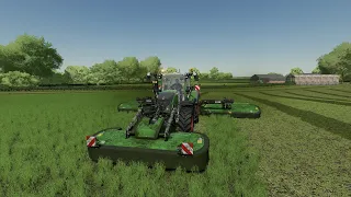 FS 22 Cross Fields Farms (Precision Farming, Seasons) * 1 * Grass for Hay and Silage (Timelapse)