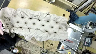 DIY Каретная стяжка своими руками (процесс натяжки ткани)