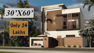 30'X60' Duplex House Design with Interiors | 1800 Sqft House Plan | 9X18 Meters House Design