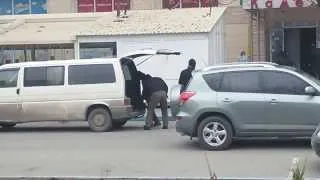 Видео ограбления в Симферополе с другой камеры