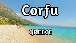 Beautiful beach in Corfu | Barbati beach walk 4k