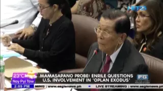 Mamasapano probe: Enrile questions US involvement in 'Oplan Exodus'