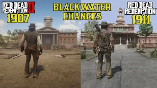 RDR1 VS RDR2 Map Changes Over Time 1907 to 1911 Blackwater Evolution