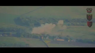 Ukraine Counteroffensive - BM-21 Hit By Artillery With Ammo Cookoff