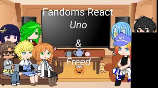 Fandoms react to each other {Uno & Freed} ep 1/4 [read description] (Nanbaka & Fairy Tail)