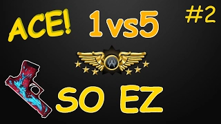 CS:GO my ACE 1vs5 clutch with Glock-18 | Мой ЭЙС 1 в 5 с глока