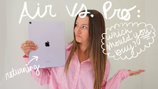 why i'm returning my new ipad air... (2024 ipad air vs. ipad pro comparison!!)