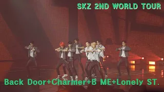 [4K fancam] SKZ 2ND WORLD TOUR Back Door + Charmer + B Me + Lonely St. by 사나오효오효