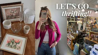 COME THRIFT WITH ME | home decor on a budget & a big thrift haul!!