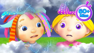 دنيا روزي | من يخاف من العاصفة؟ 🌩️🌧️ | 60 دقيقة من الرسوم المتحركة للأطفال