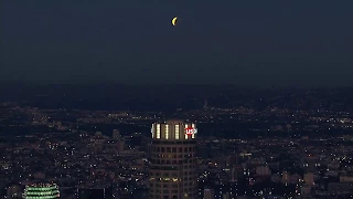 Super blue blood moon beams over downtown Los Angeles | ABC7