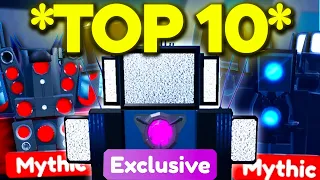 TOP 10 Luckiest Toilet Tower Defense YouTubers EVER!