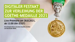 Digitaler Festakt zu Ehren der Preisträger*innen der Goethe-Medaille 2021