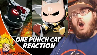 ONE PUNCH CAT 1 & 2 - 'Saitameow' the Hero + Garou' the Wolf - Fan Animation REACTION!!!