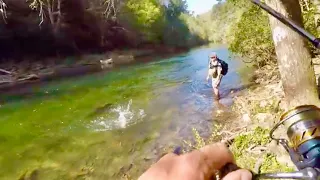 Fishing a Crystal CLEAR River (BIG SURPRISE CATCH)