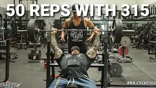 50 REPS with 315! | FULL bench press workout