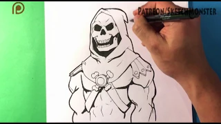 Drawing Skeletor - Speed Drawing Version - He-man - Drawing for Beginners