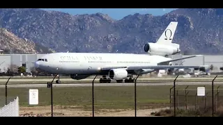 Omega Tanker DC 10 40 Takeoff from March ARB, N974VV