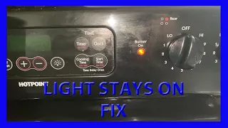 Stove Burner light stays on, FIX