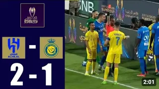 HIGHLIGHTS AL Hilal vs Al Nassr (2-1) Highlights Semi Final 2024 | Ronaldo Red 🟥