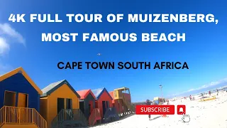 MUIZENBERG BEACH | MUIZENBERG  WALK TOUR CAPE TOWN | 4K CAPE TOWN BEACHES SOUTH AFRICA | MOST FAMOUS