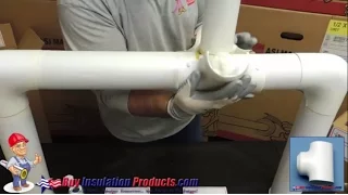 How to Insulate a Pipe Tee with a PVC Fitting Cover