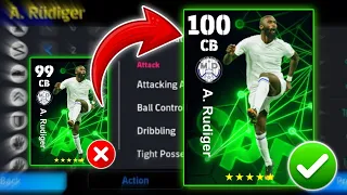 How To Train 100 Rated A. Rüdiger In eFootball 2024 Mobile 🥳✅