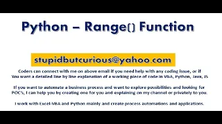 Python Range Function explained with example and usage