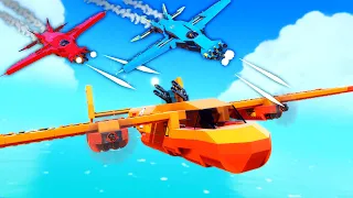 2 Fighters VS Cargo Plane WITH Gunner Seat! [Trailmakers]