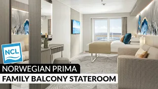 Norwegian Prima | Family Balcony Stateroom Walkthrough Tour & Review 4K | NCL PR1MA Category B4