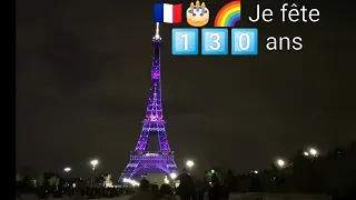 La Tour eiffel fête 130 ans avec un show laser inédit ( meilleur angle)