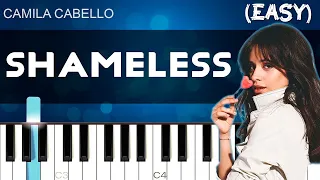 Camila Cabello - Shameless (EASY) | Piano Tutorial (Sheet Music + MIDI) 🔥