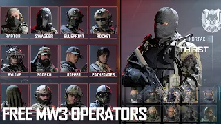 How to Unlock ALL 20+ FREE MW3 Operators! (Modern Warfare 3 Free Operator Unlock Challenges)